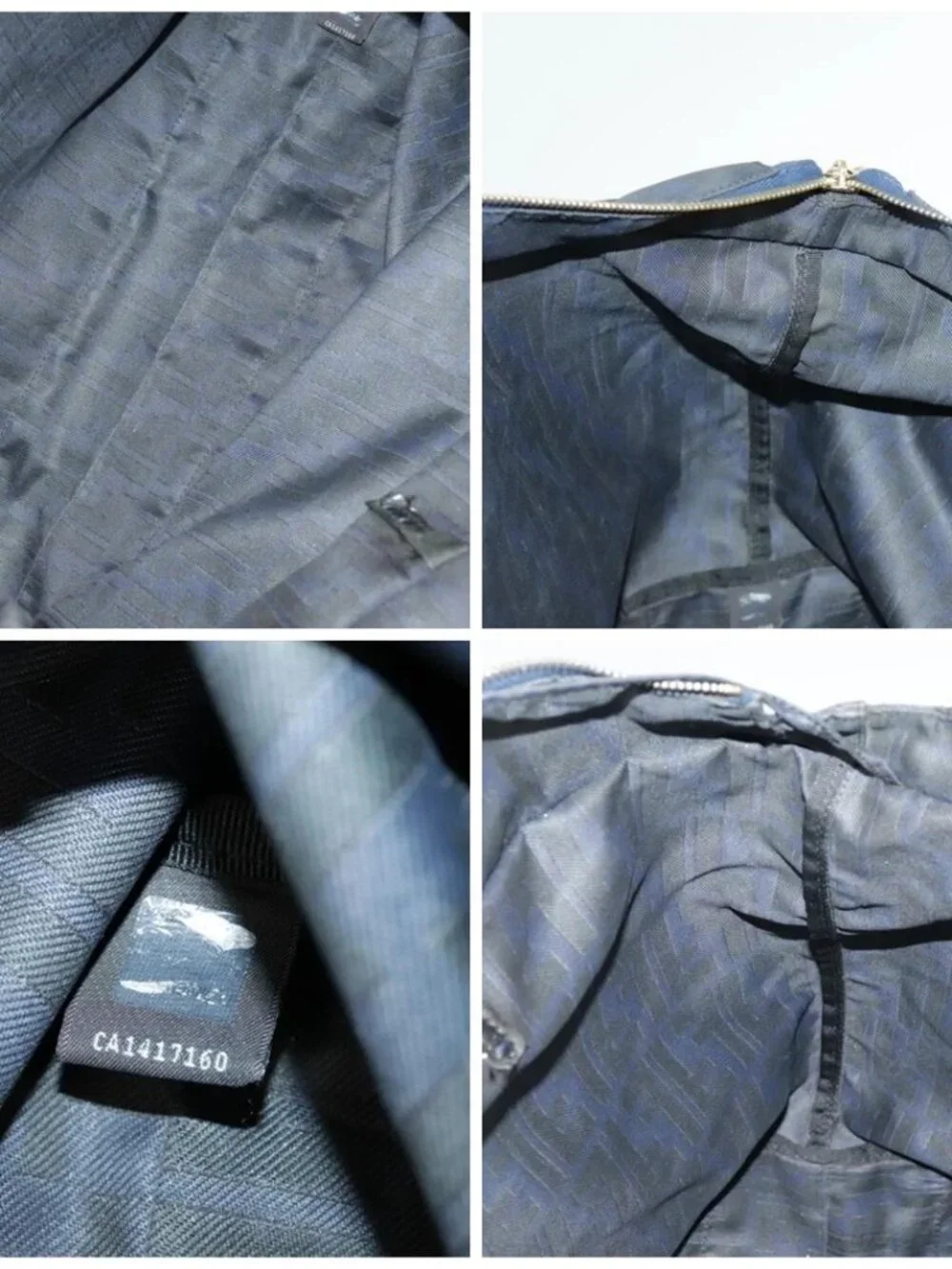 FENDI Zucca Canvas Tote Bag Gold Navy Auth ep6478 - Picture 15 of 16